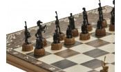 Шахматы малые "Бородинское сражение" чернение Шахматы малые "Бородинское сражение" чернение