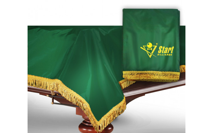 !Чехол для б/стола 11-2 (зеленый с желтой бахромой,без логотипа) !Чехол для б/стола 11-2 (зеленый с желтой бахромой,без логотипа)